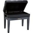 Scaun bancheta pian Roland RPB-500 BK , negru mat, sezut negru, captusit, compartiment partituri