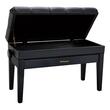 Scaun bancheta pian Roland RPB-D500 PE , duet size, Polish Ebony, sezut negru, captusit, piele sintetica
