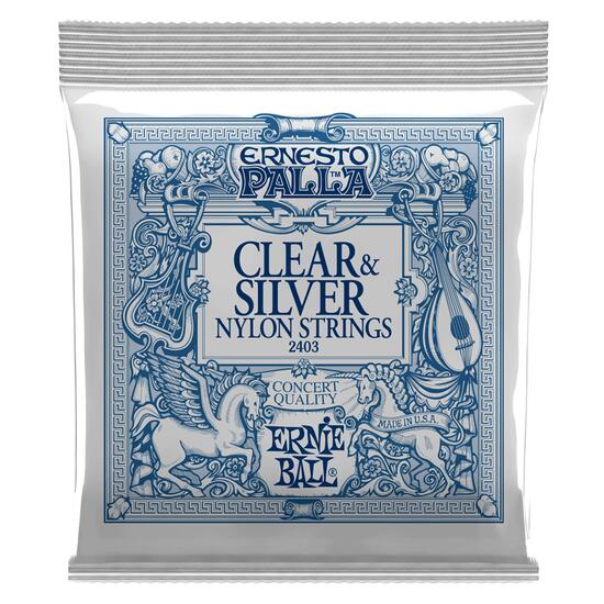 Corzi chitara clasica 28-42 Ernie Ball 2403 medium tension, Clear & Silver, Ernesto Palla