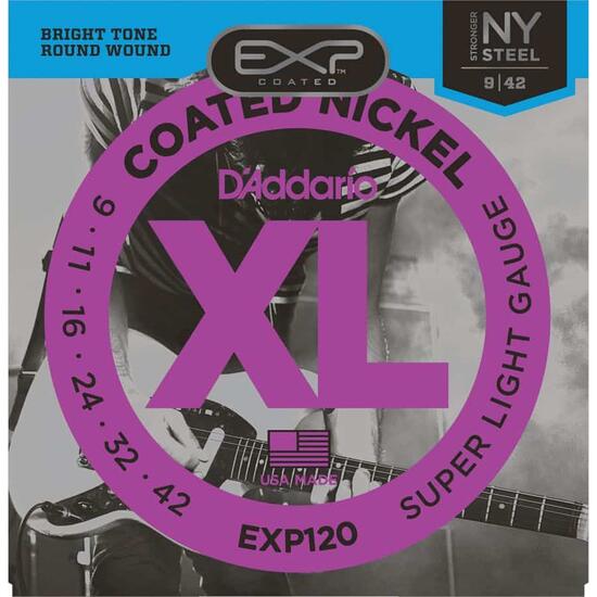 Corzi chitara electrica 9-42 D'Addario EXP120, Super Light