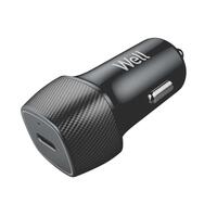 Incarcator auto Well 1xUSB-C 20W negru