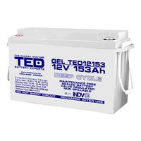 Acumulator plumb acid cu gel 12V 153AH TED TED12153 AGM VRLA 483x170x240 mm terminal M8