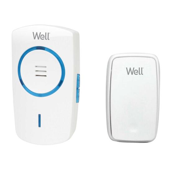 Sonerie fara fir Well DOORBELL-ENDLESS, buton fara baterie, raza 120m