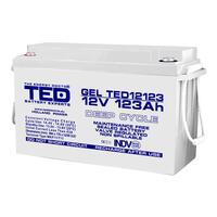 Acumulator plumb acid cu gel 12V 123AH TED TED12123 Deep Cycle 405x174x215 mm terminal M8