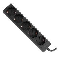 Prelungitor 5 cai 3M TED N1.5TED3M5P, 3x1.5 mmp, 5x prize Schuko, negru