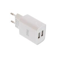 Incarcator retea Well 2xUSB-A 2.4A 12W alb