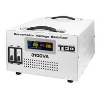 Stabilizator de tensiune 3100VA TED 000163, SVC, servomotor, 3.1kVA