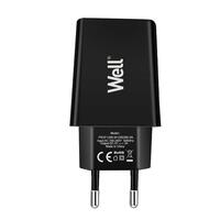Incarcator retea USB Well, 1xUSB-A 2A negru
