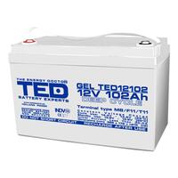 Acumulator plumb acid cu gel 12V 102AH TED TED12102 AGM VRLA 330x173x220 mm terminal M8