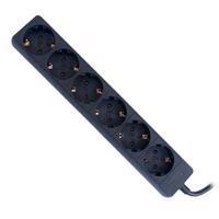 Prelungitor 6 cai 5M TED N1TED5M6P, 3x1.0 mmp, 6x prize Schuko, negru