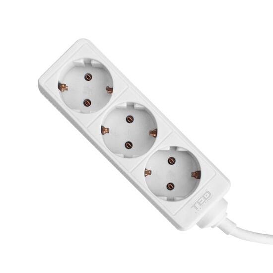 Prelungitor 3 cai 3M TED N1.5TED3M3P, 3x1.5 mmp, 3x prize Schuko, alb