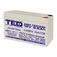 Acumulator plumb acid 12V 9.6AH TED TED1296 AGM High Rate 151x65x95 mm terminal F2