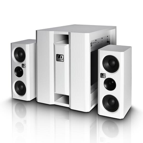 Sistem PA activ 2.1 LD Systems Dave 8 XS W , portabil, alb