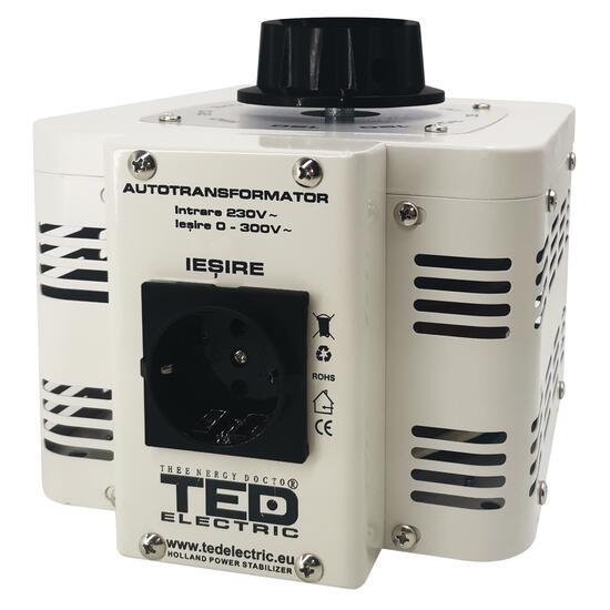 Autotransformator 0-300V 3KVA TED230-0-300 3000VA, tensiune reglabila