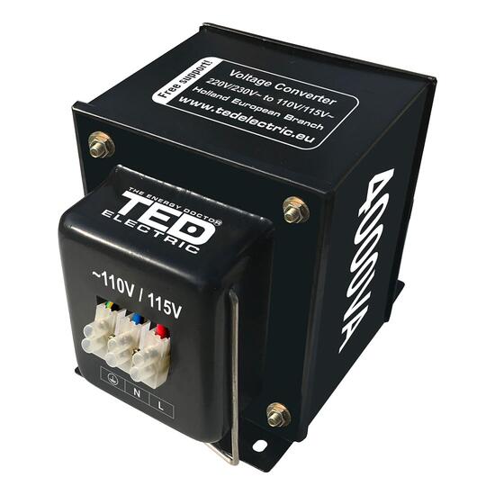 Transformator convertor 230>110V 4000VA/4000W TED TED110-4000VA 4kVA