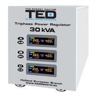 Stabilizator tensiune trifazat 30KVA 24KW TED 30K3SVC, servo motor, SVC
