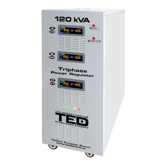 Stabilizator tensiune trifazat 120KVA 85KW TED 120K3SVC, servo motor, SVC