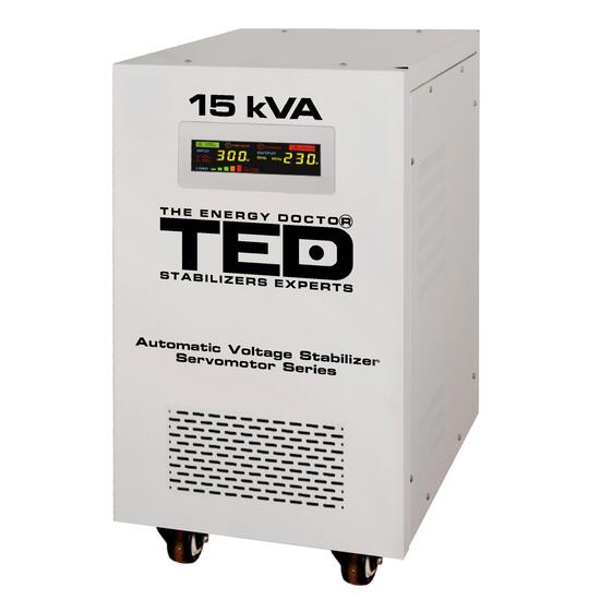 Stabilizator tensiune 15KVA/12KW TED 15KSVC, SVC, servo motor, monofazat