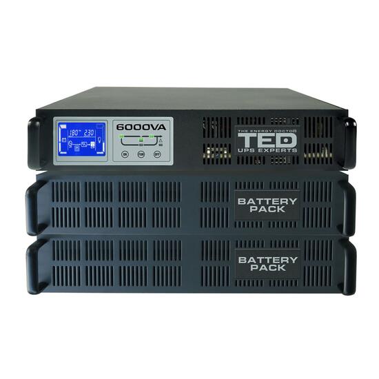 UPS rackabil 6000VA/5400W TED 6000RM 2U TED 6000RM, LCD, sinus pur