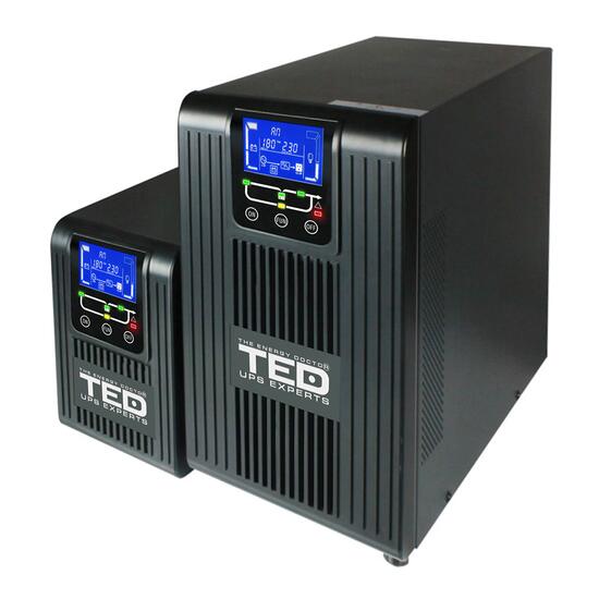 UPS Online 2050VA/2000W TED 2.05kVA Tower, LCD, sinus pur