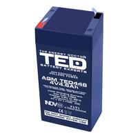 Acumulator plumb acid 4V 4.6AH TED TED446 AGM 47x47x100 mm terminal F1/T1