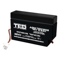 Acumulator plumb acid 12V 0.9AH TED TED1209 AGM 96x25x62 mm terminal fire