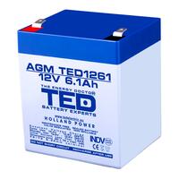 Acumulator plumb acid 12V 6.1AH TED TED1261 AGM 90x70x98 mm terminal F2