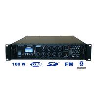 Amplificator de putere RH Sound ST-2180BC, 100V, 180W, MP3/FM/IR, 6 zone