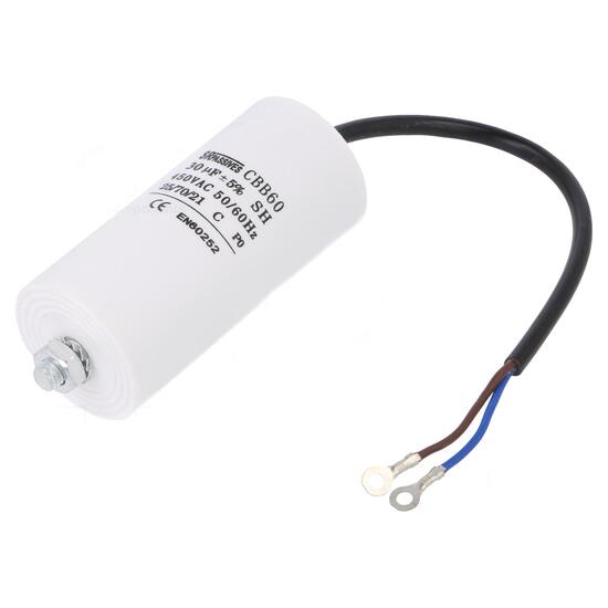 Condensator motor 30uF/450VAC, cu fire