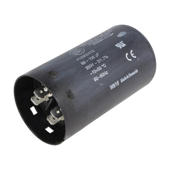Condensator motor 97uF/250VAC Ducati, 88-106uF, cu papuci