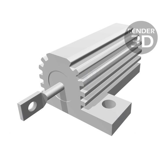 Rezistor bobinat 0R47/25W, 0.47R, cu radiator