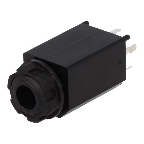 Soclu mufa Jack 6.3 mama CL11061, stereo, cu intrerupator dublu, 3 piste