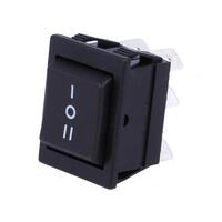 Intrerupator Rocker ON-OFF-ON AE-C1570ALAAD, DP3T, 16A/250VAC, 20A/28VDC, negru