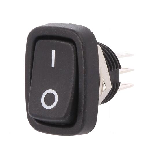 Intrerupator Rocker Poz: 2, ON-ON, 3A/250VAC,negru,R13-213B-03-BBNN