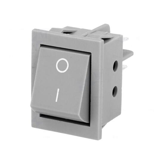 Intrerupator Rocker ON-OFF 15A 250v, RS2013C3GR, gri