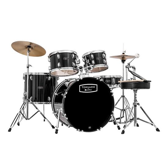 Set tobe acustice Mapex Tornado TND5294FTC-DK Dark Black, include hardware si cinele