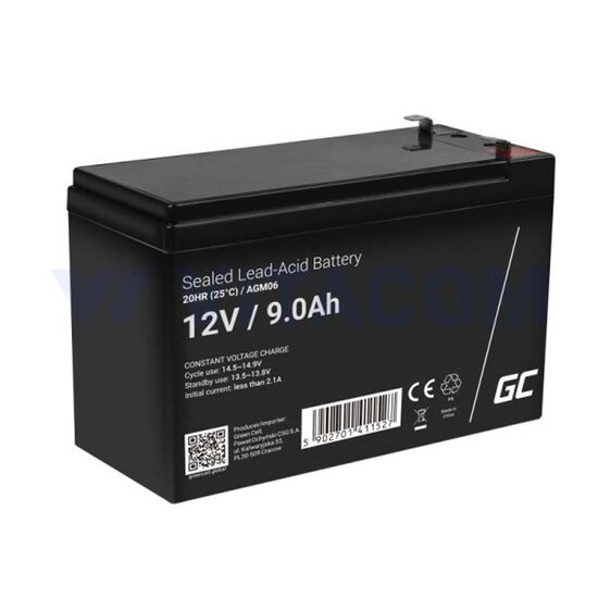 Acumulator plumb acid GreenCell 12V 9AH, terminal F2