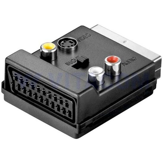 Adaptor SCART mama - SCART tata - 3 RCA