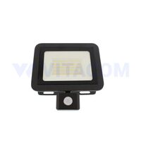 Proiector LED cu senzor, 50W, 4000lm, IP44, 4000K, negru, Well
