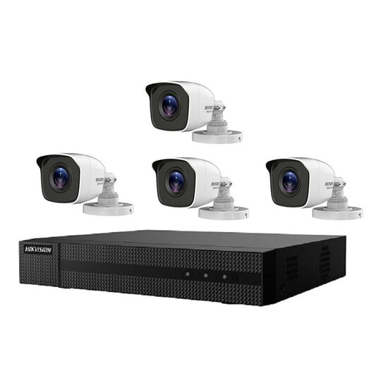 Pachet cu 4 camere Bullet HWT-B140-M 4MP, DVR HWD-6104MH-G2(B), HDD 1TB