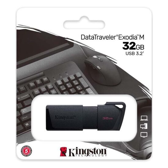 Memorie USB Flash Drive Kingston DataTraveler Exodia M 32GB, USB 3.2