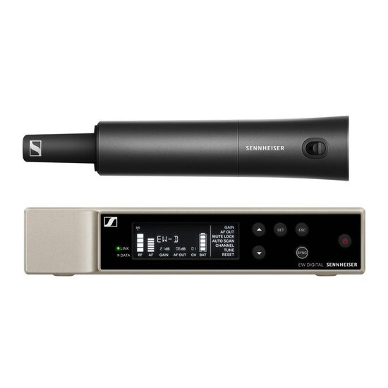 Sistem fara fir cu microfon de mana Sennheiser EW-D SKM-S BASE SET R4-9 , switch, far capsula