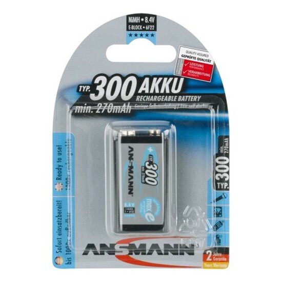 Produs: Acumulator 9V Ansmann, 300 mAh