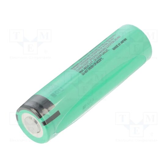 Produs: Acumulator Litiu-Ion 18650 Panasonic , 3.7V, 3.1A, descarcare maxima 5.9A