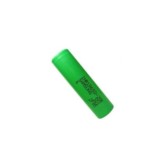 Produs: Acumulator Litiu-Ion 18650-25R Samsung verde , 3.7V, 2.5A, descarcare maxima 20A