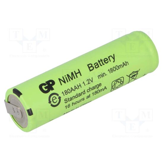 Produs: Acumulator Ni-MH GP AA1800/GP-BL, 1.2V 1800mAh, urechi pentru lipire