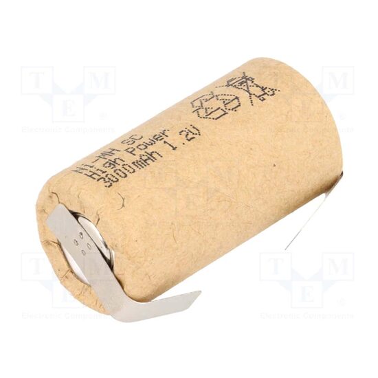 Acumulator Ni-Mh, 1.2V 3000mAh, urechi pentru lipire