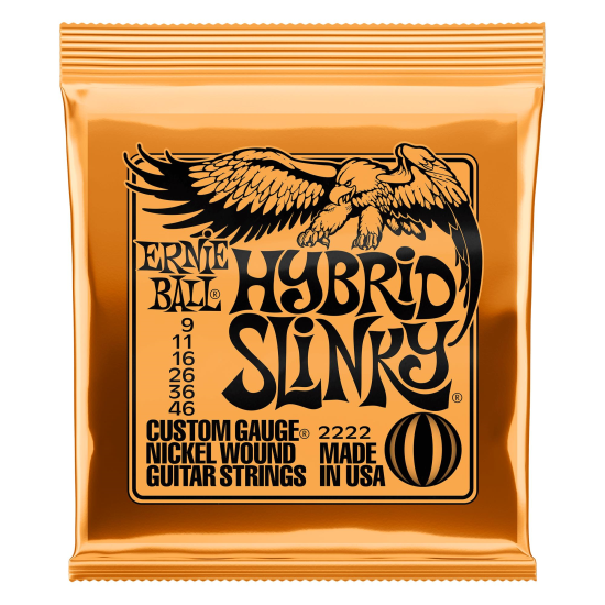 Corzi chitara electrica 9-46 Ernie Ball 2222 nickel plated , hybrid slinky