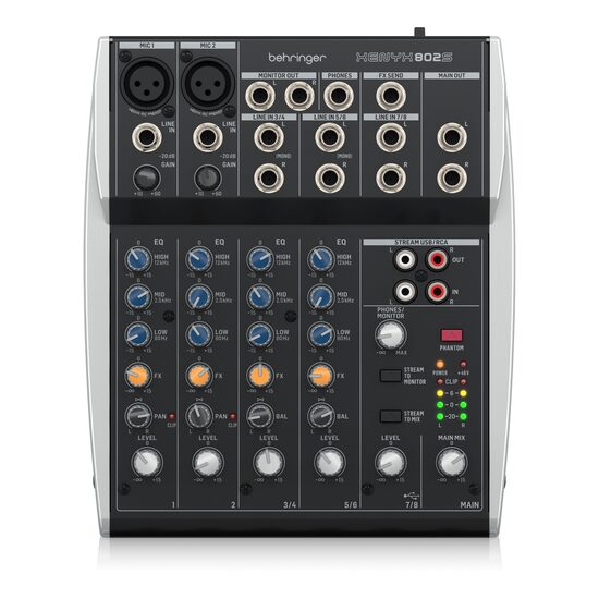 Mixer analogic Behringer Xenyx 802S , 8 canale, interfata USB