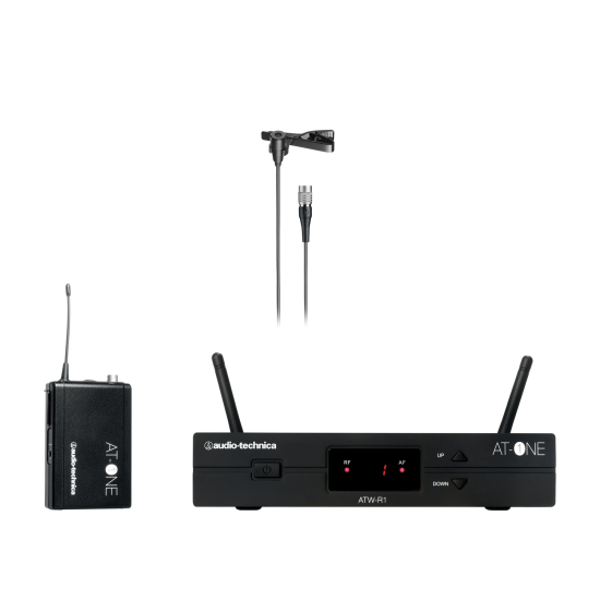 Sistem fara fir cu lavaliera Audio-Technica AT-One ATW-11/PF , bodypack, ATR35cW, omnidirectionala